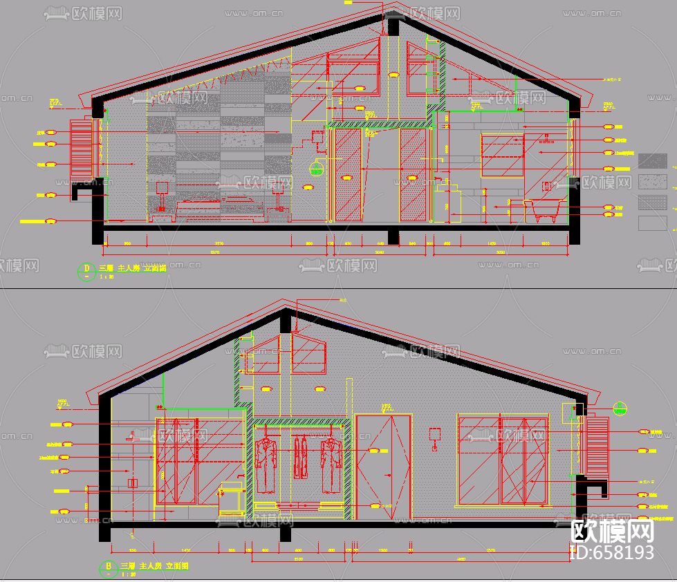 上海汤臣38河D型别墅装修样板房下载（渲染图2）