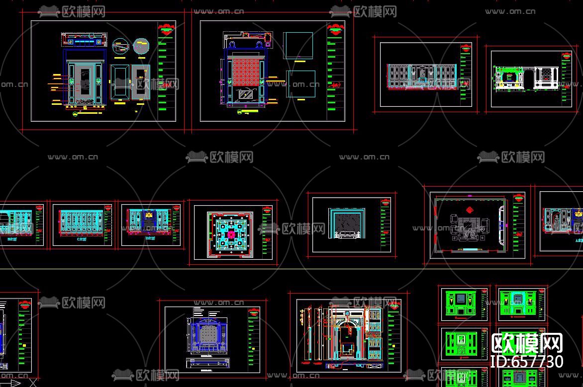 背景墙模块下载（渲染图2）