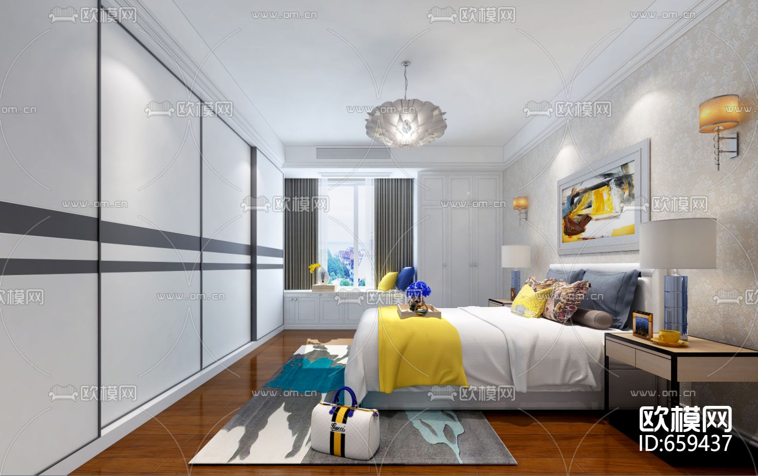 星洲城市花园全套CAD施工图下载（渲染图4）