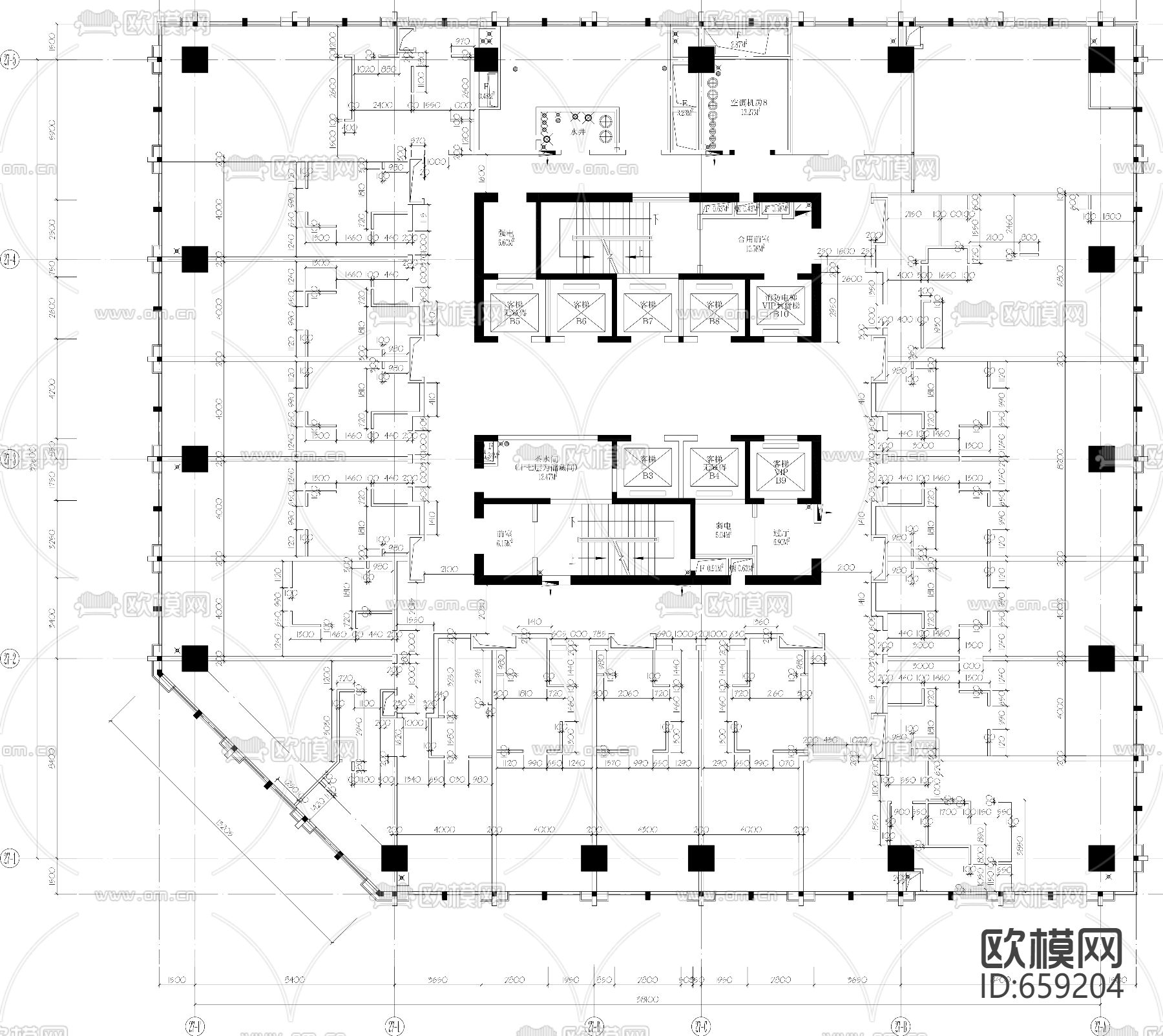 维尔酒店全套CAD施工图下载（渲染图1）