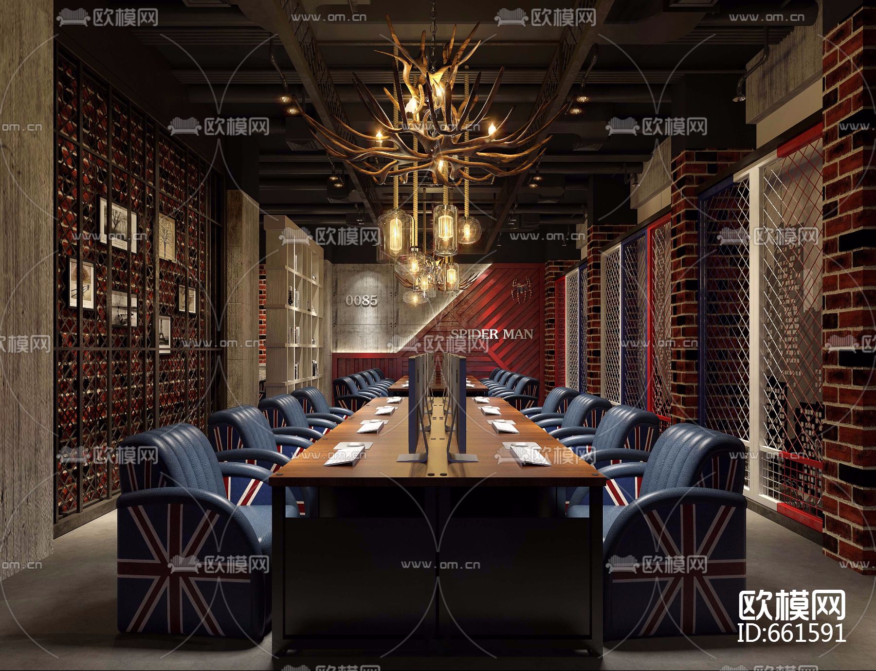 网咖施工图附带效果图下载（渲染图17）