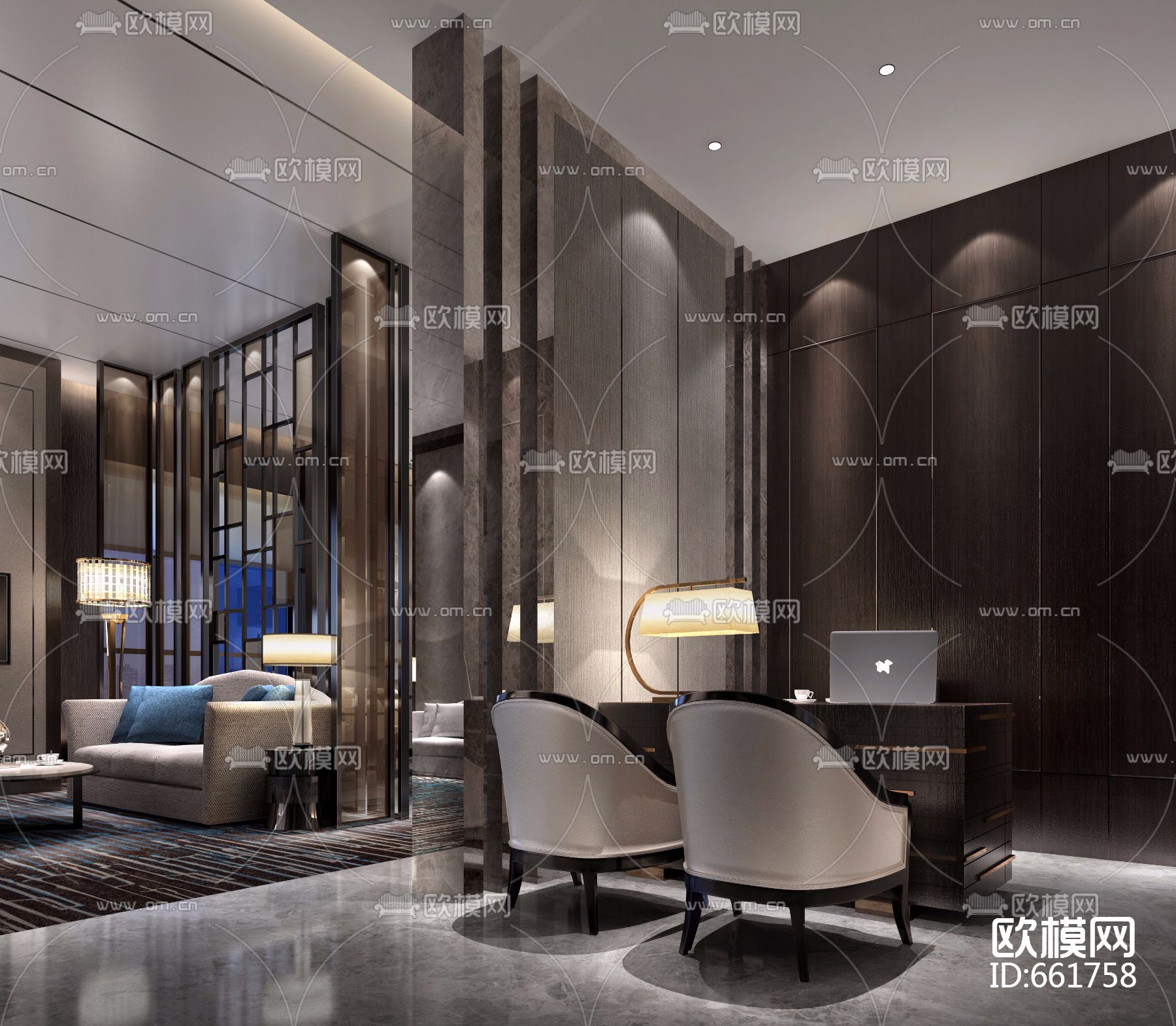 CCD哈尔滨诺富特酒店施工图带效果图下载（渲染图3）