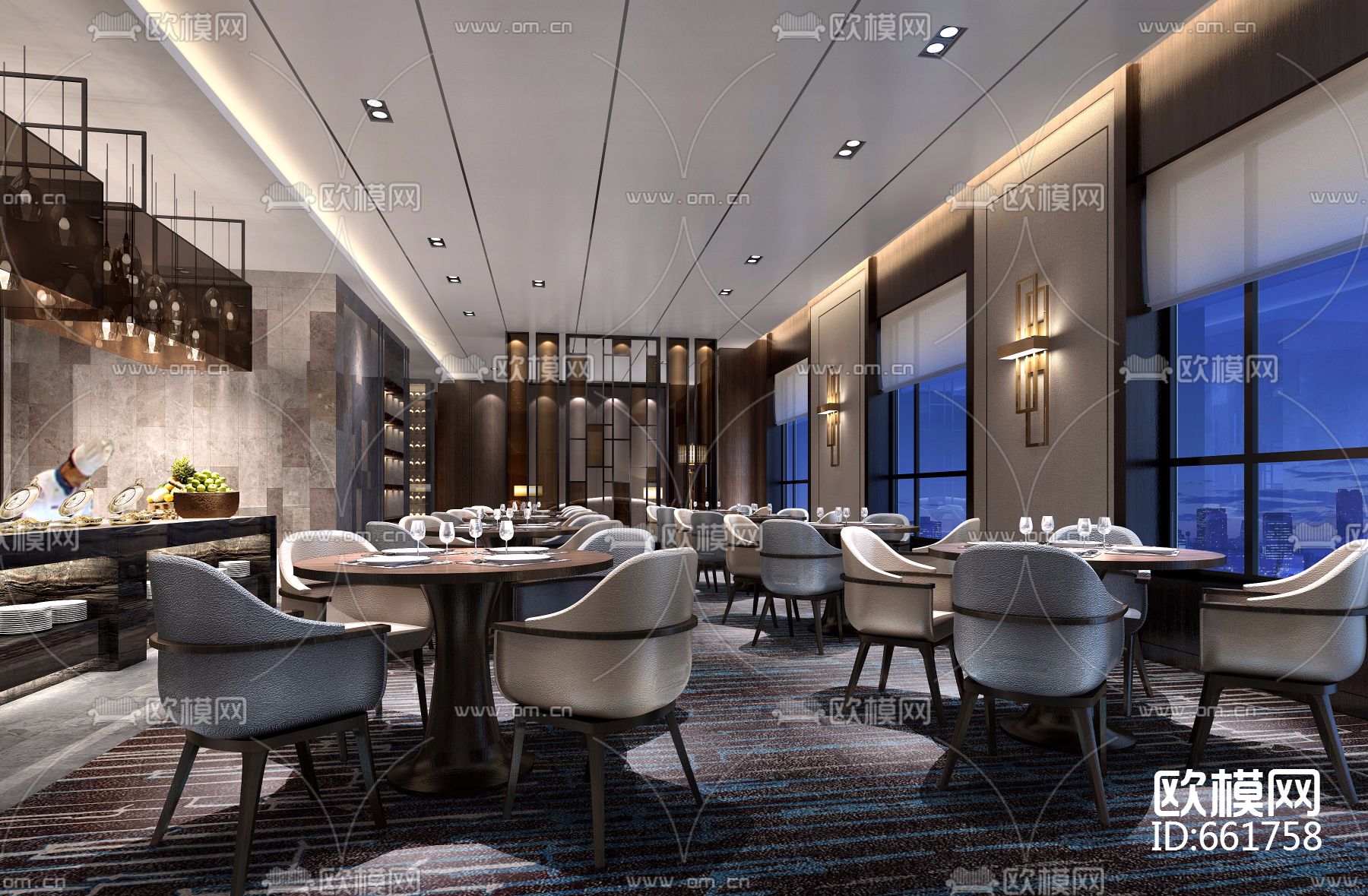 CCD哈尔滨诺富特酒店施工图带效果图下载（渲染图2）