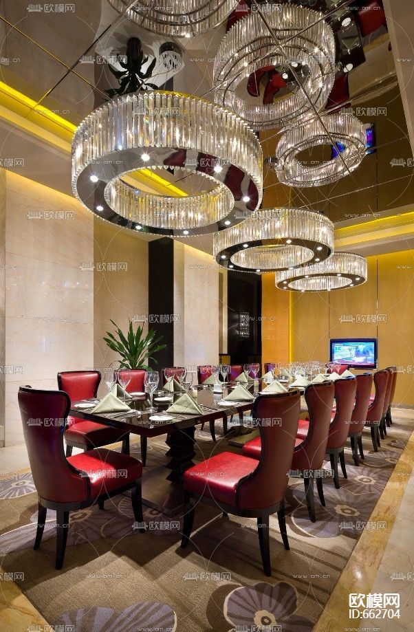 豪庭大酒店CAD施工图+效果图+方案下载（渲染图5）