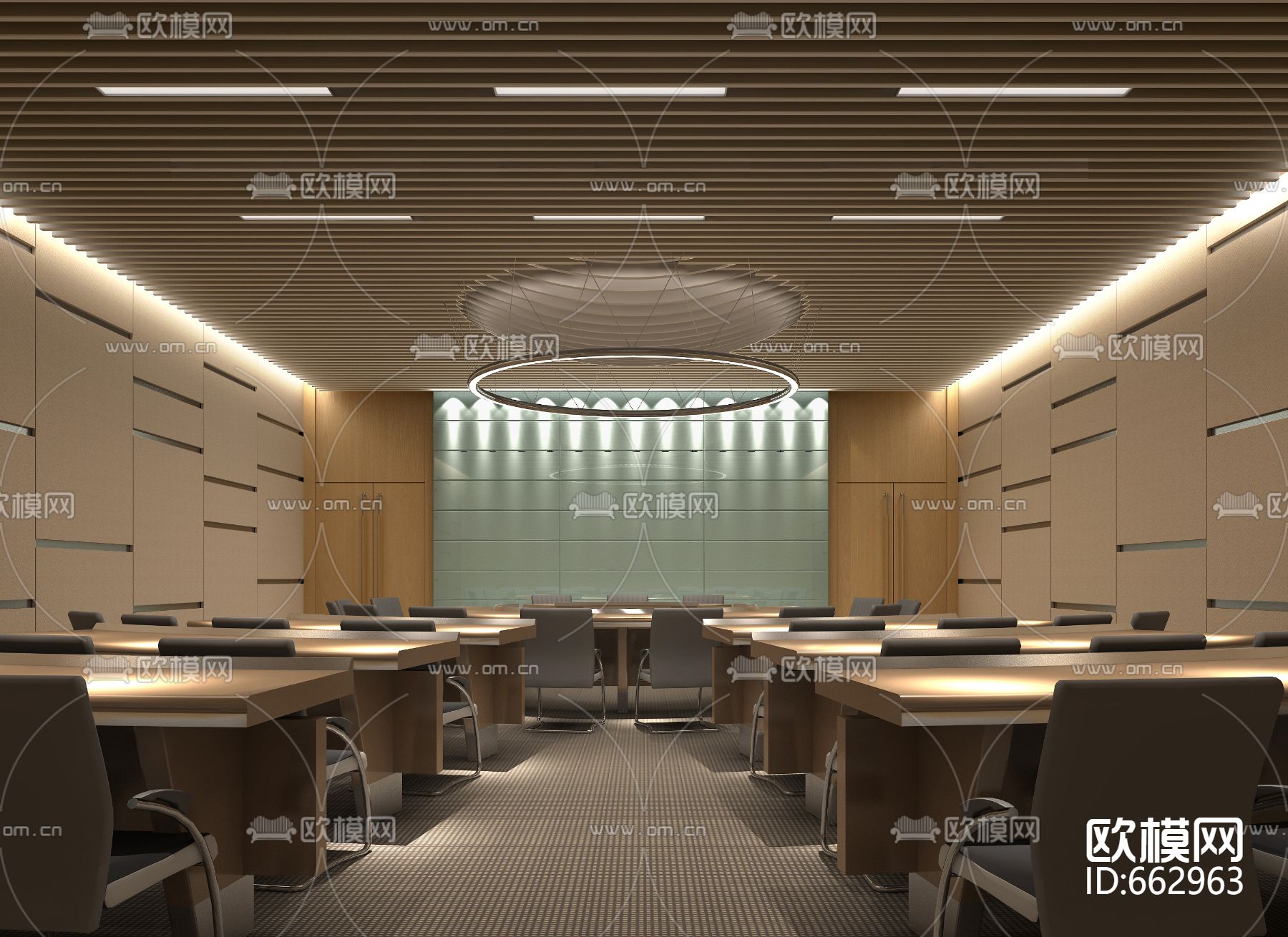 恒瑞制药办公楼全套CAD施工图及效果图下载（渲染图3）