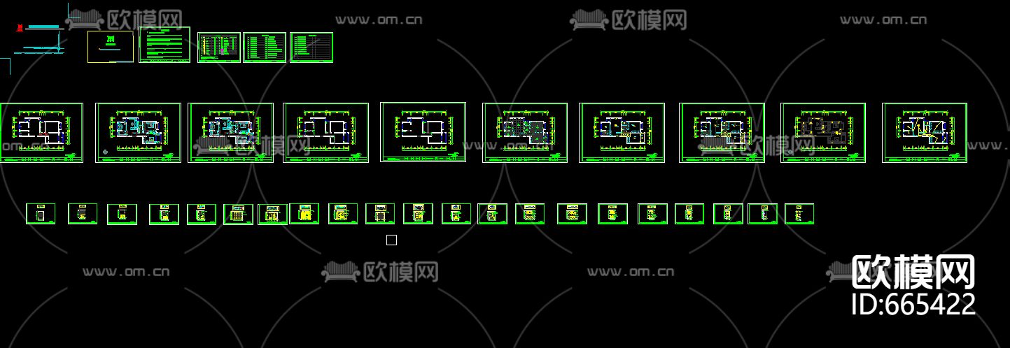 新桥佳苑新中式客餐厅卧室CAD施工图下载（渲染图5）