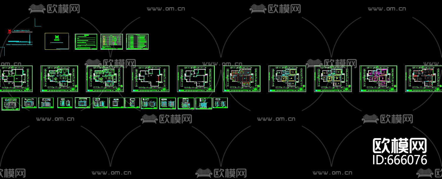 星洲城市花园现代简约客餐厅卧室CAD施工图下载（渲染图9）