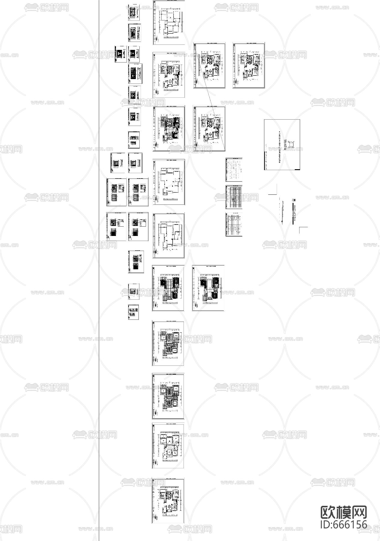 东湖明珠简欧客餐厅卧室CAD施工图下载（渲染图4）