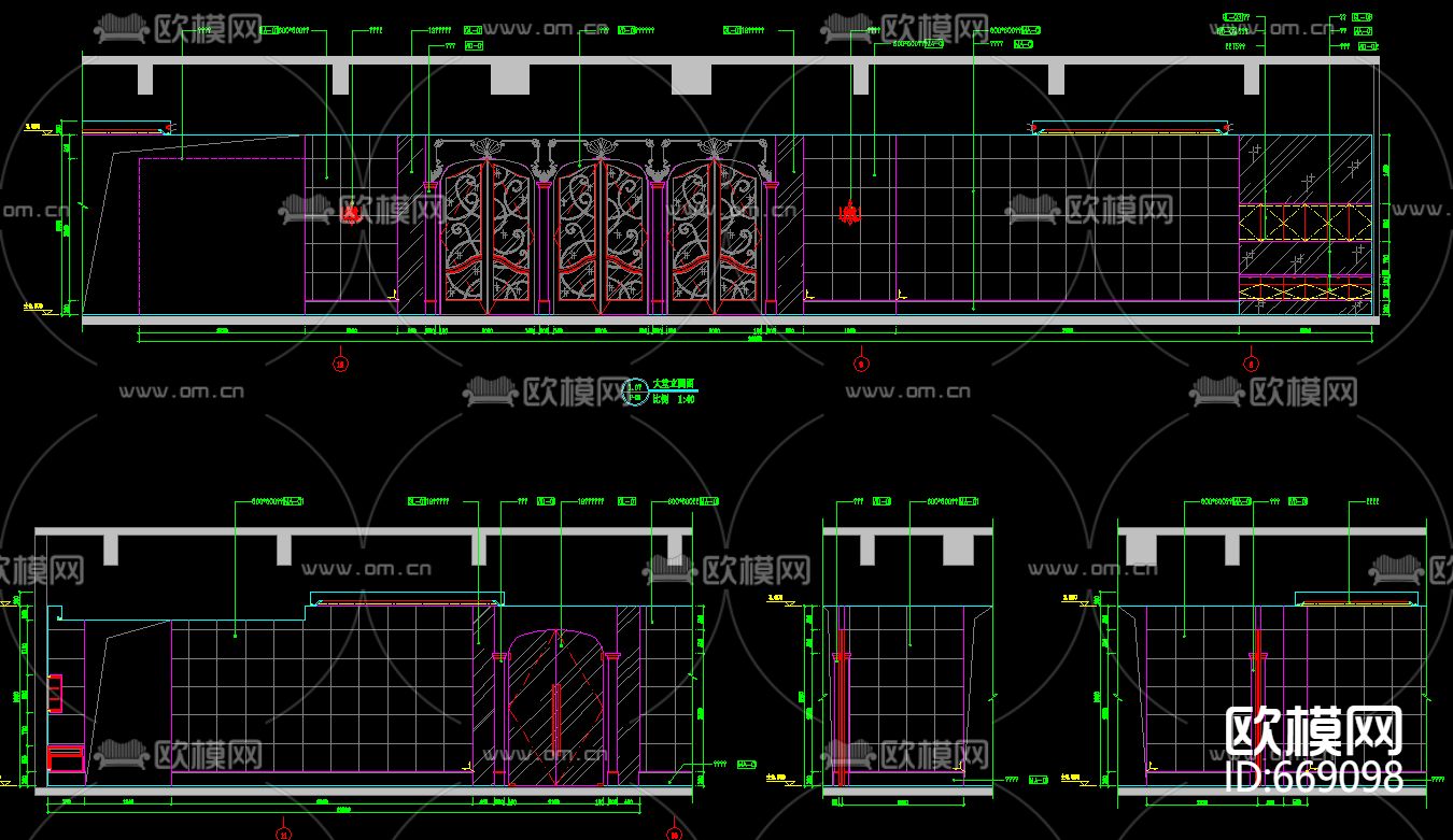 中信广场海鲜酒家装修CAD施工图下载（渲染图6）