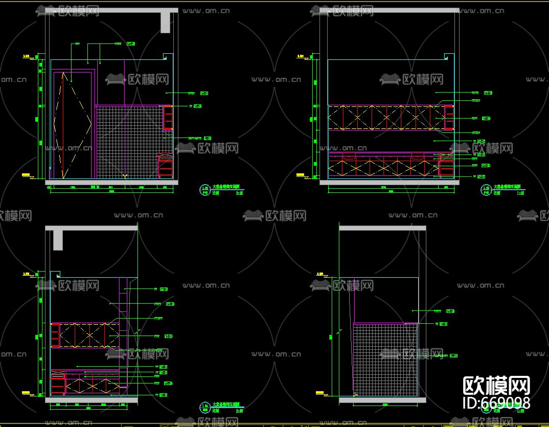 中信广场海鲜酒家装修CAD施工图下载（渲染图2）