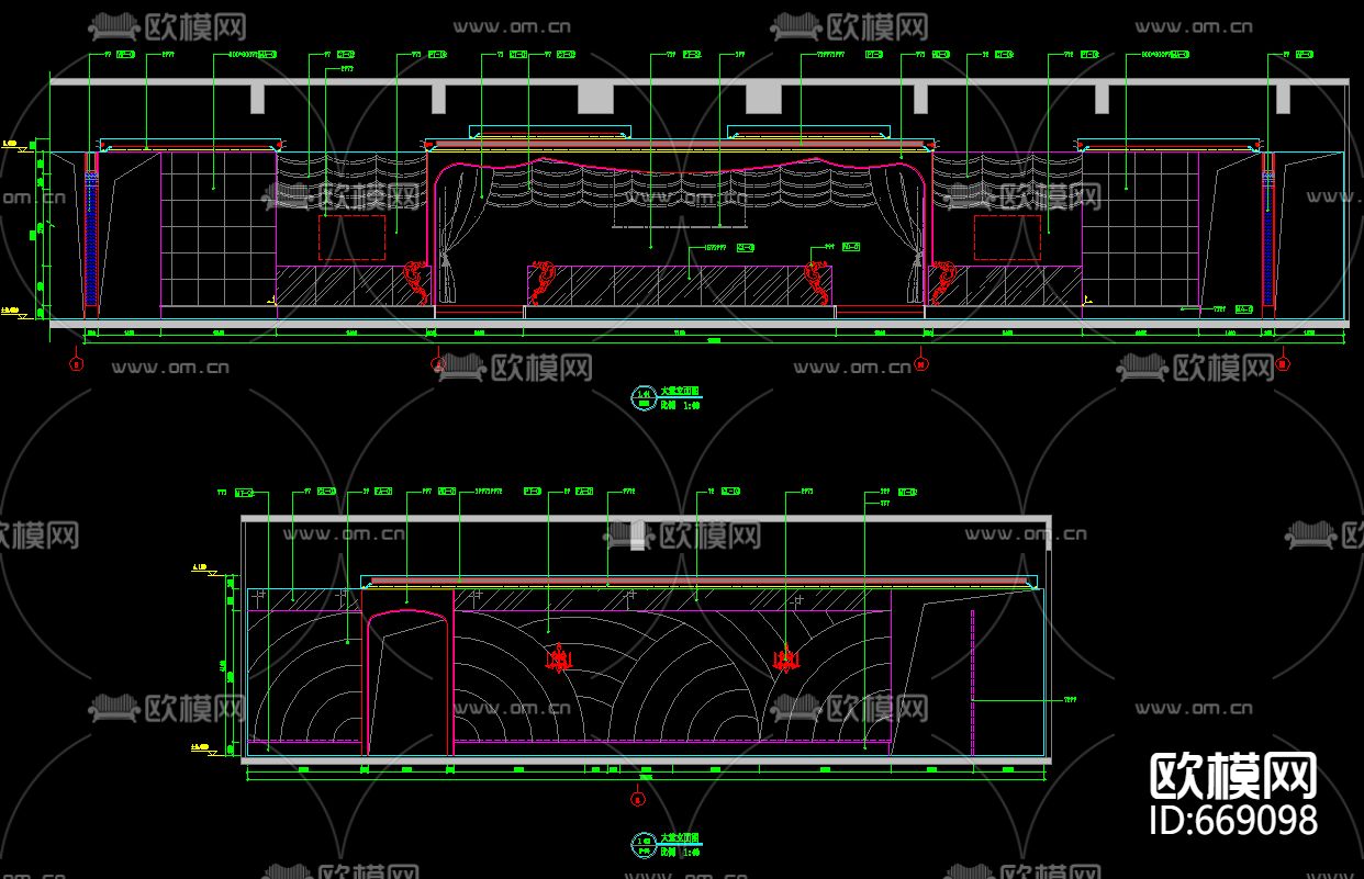 中信广场海鲜酒家装修CAD施工图下载（渲染图3）