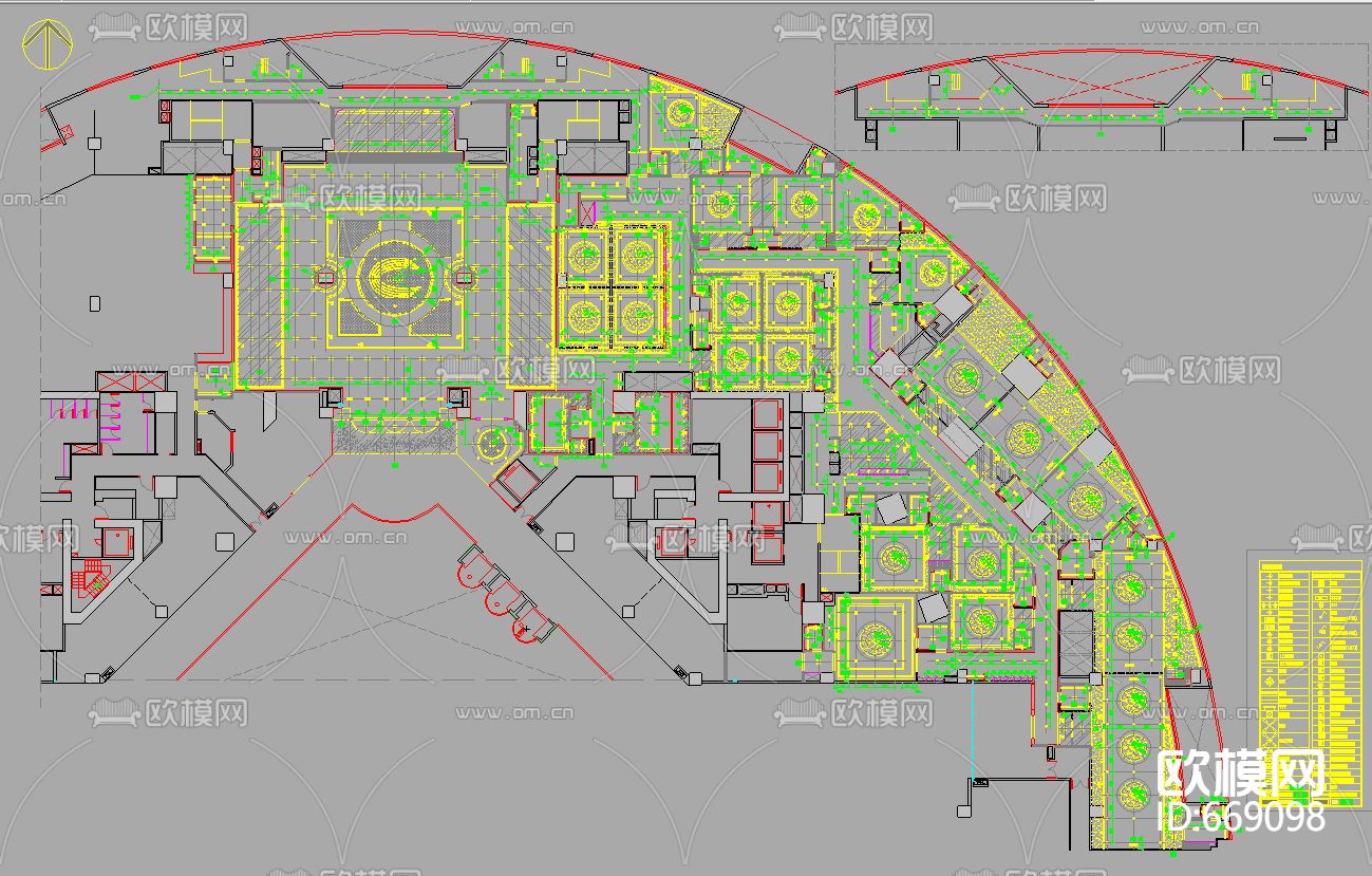 中信广场海鲜酒家装修CAD施工图下载（渲染图4）