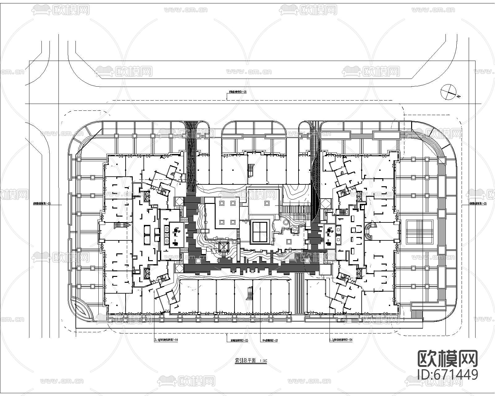 小区园林CAD施工图下载（渲染图2）