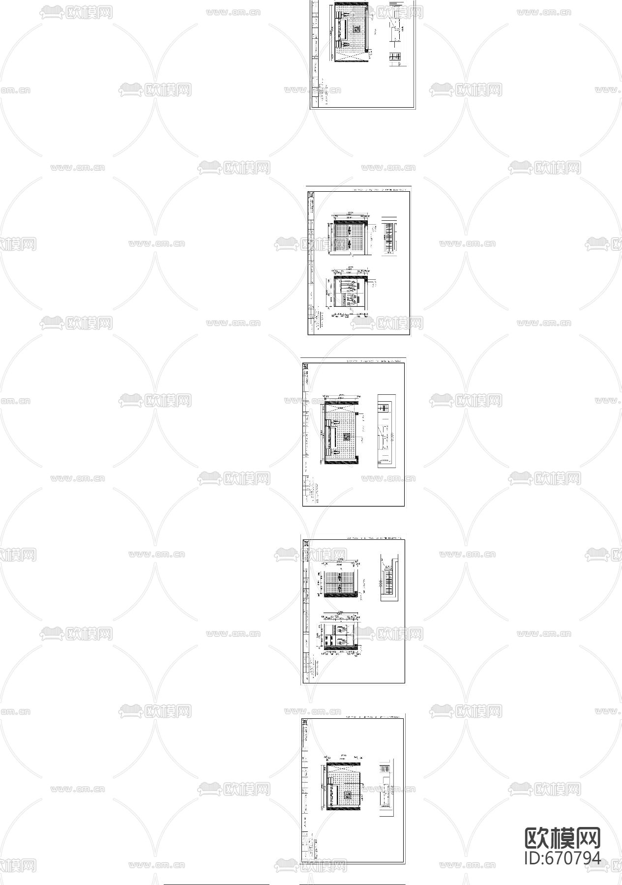 星洲城市花园现代客餐厅卧室CAD施工图下载（渲染图5）