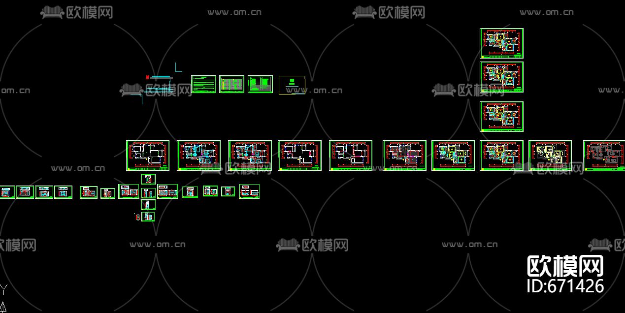 星洲城市花园现代客餐厅CAD施工图下载（渲染图3）