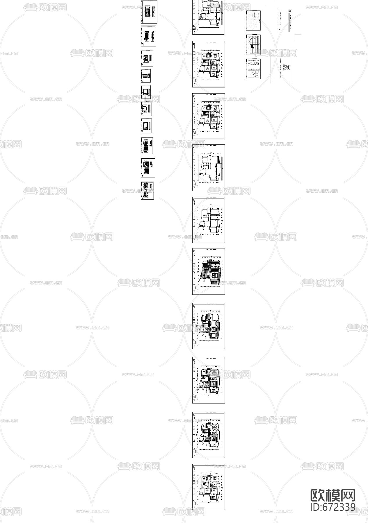 东湖雅苑新古典客餐厅卧室CAD施工图下载（渲染图5）