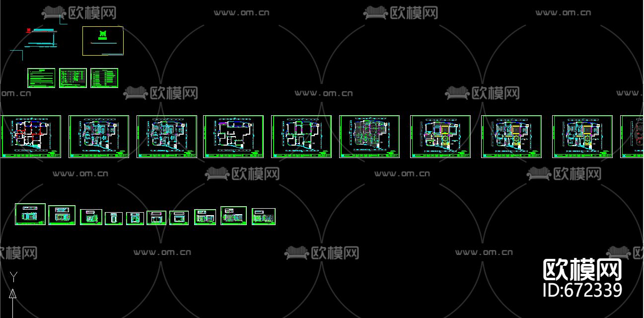东湖雅苑新古典客餐厅卧室CAD施工图下载（渲染图2）