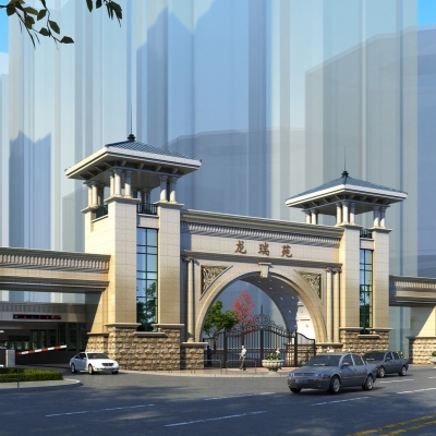 住宅小区大门3d模型