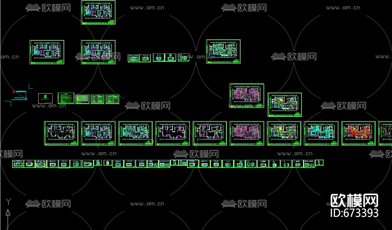 龙盛蓝郡中式别墅客餐厅CAD施工图下载（渲染图3）