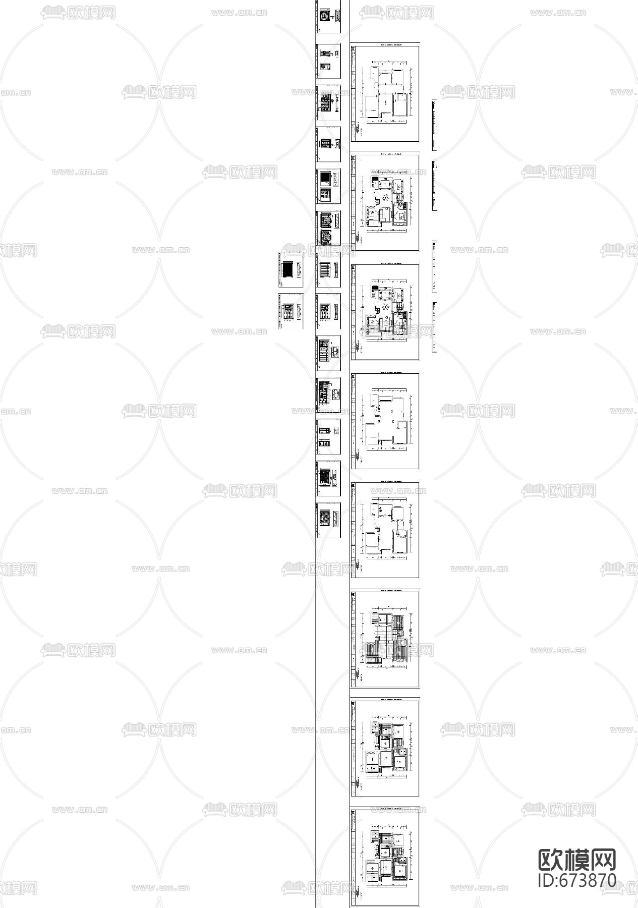 东湖明珠现代客餐厅卧室CAD施工图下载（渲染图4）