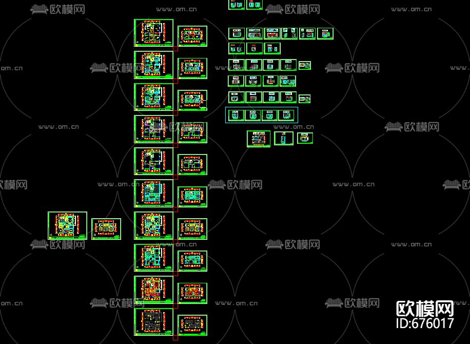 龙湫湾现代客餐厅卧室全套CAD施工图下载（渲染图5）