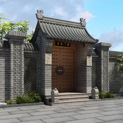 3d门面门头模型-建筑3d模型-3dmax模型免费下载-欧模网