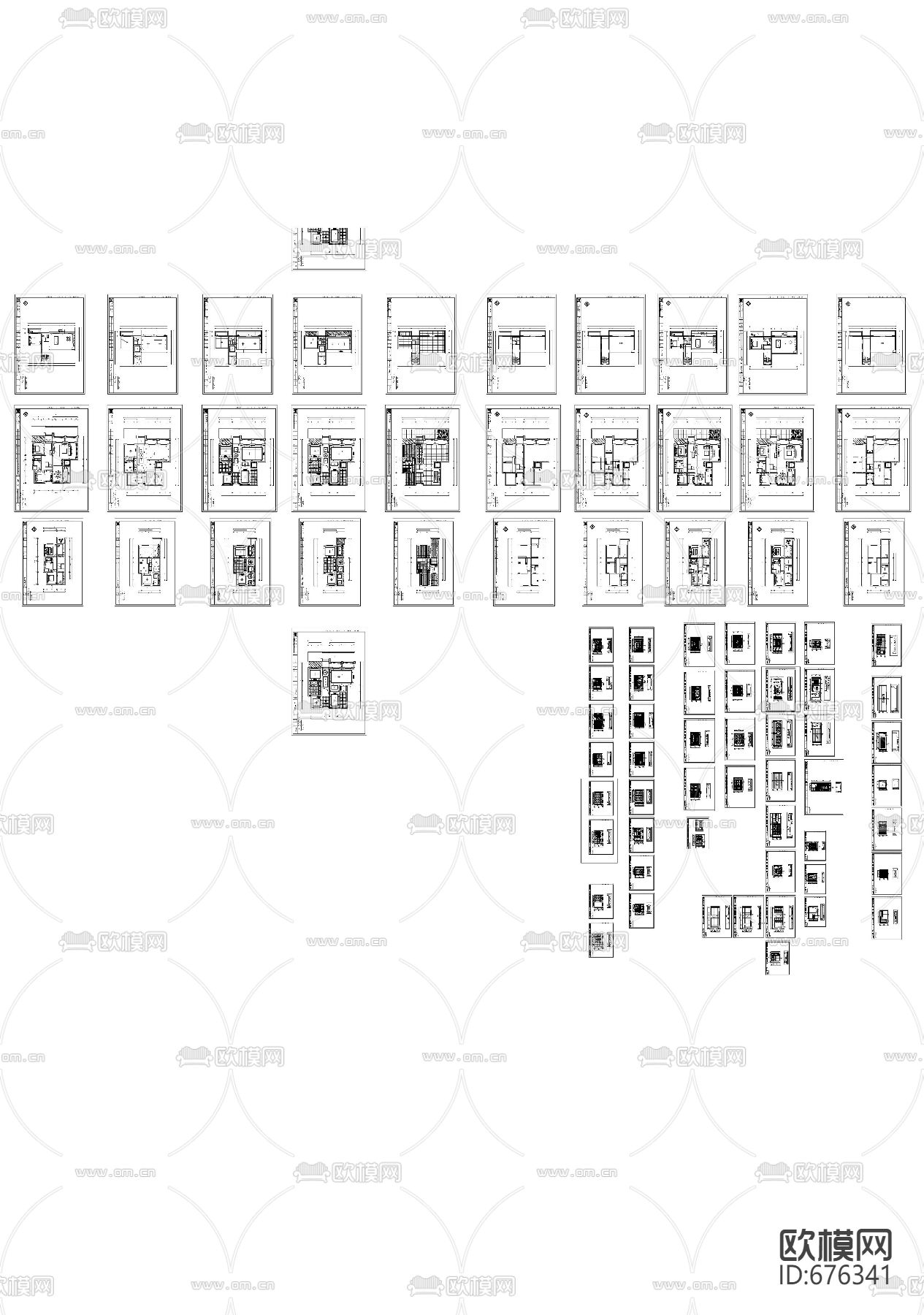 龙秋湾欧式客餐厅卧室CAD施工图下载（渲染图6）