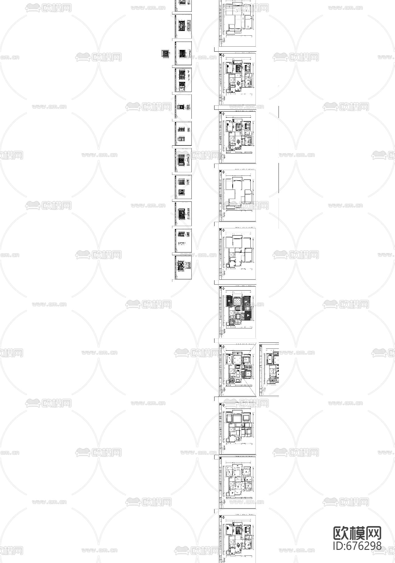 御龙湾现代客餐厅卧室CAD施工图下载（渲染图10）