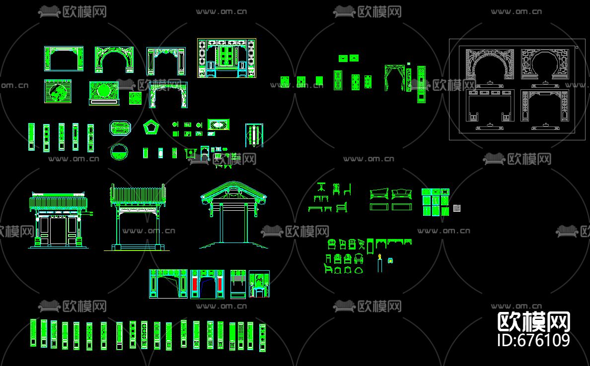 中式古建筑CAD图集下载