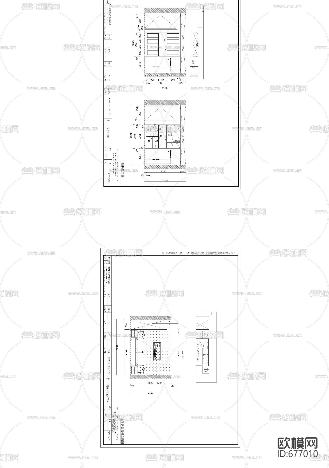 金色港湾现代客餐厅卧室CAD施工图下载（渲染图5）