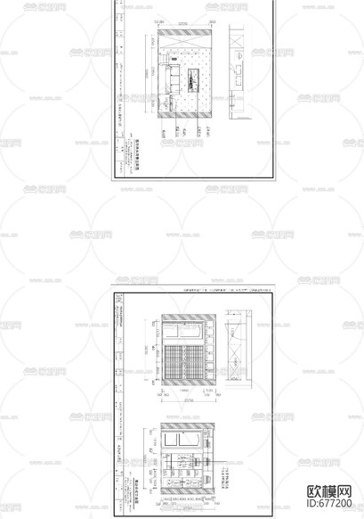 华丰小区现代客餐厅卧室CAD施工图下载(渲染图6)