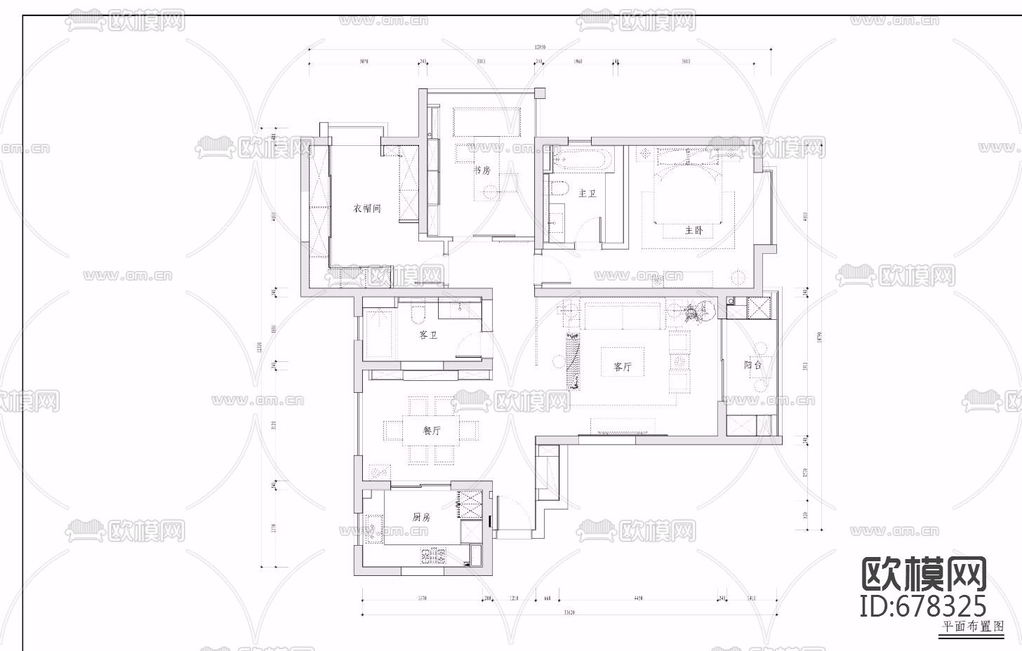 中式--新昌城 CAD施工图全套+实景图下载（渲染图3）