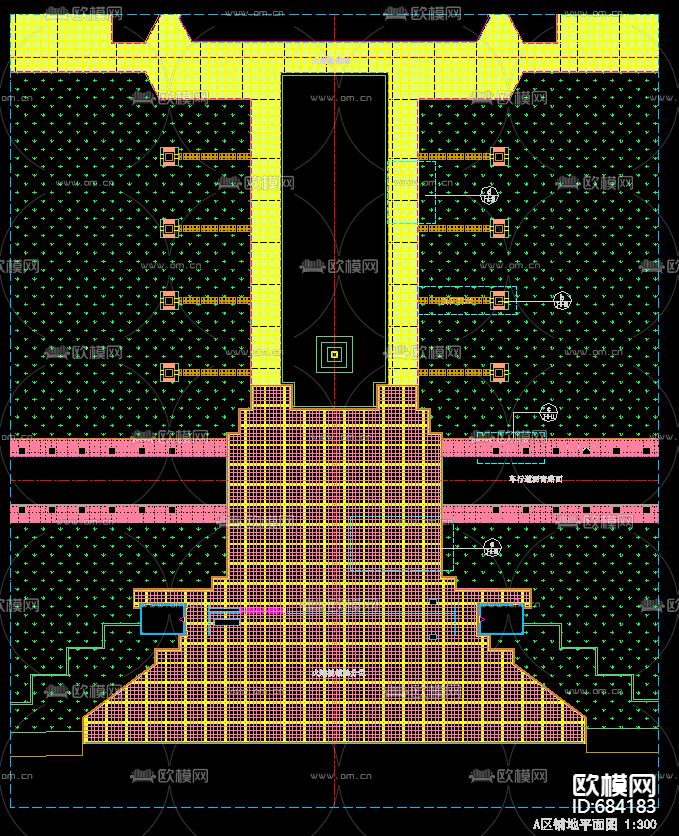 现代学校景观设计cad施工图下载（渲染图3）