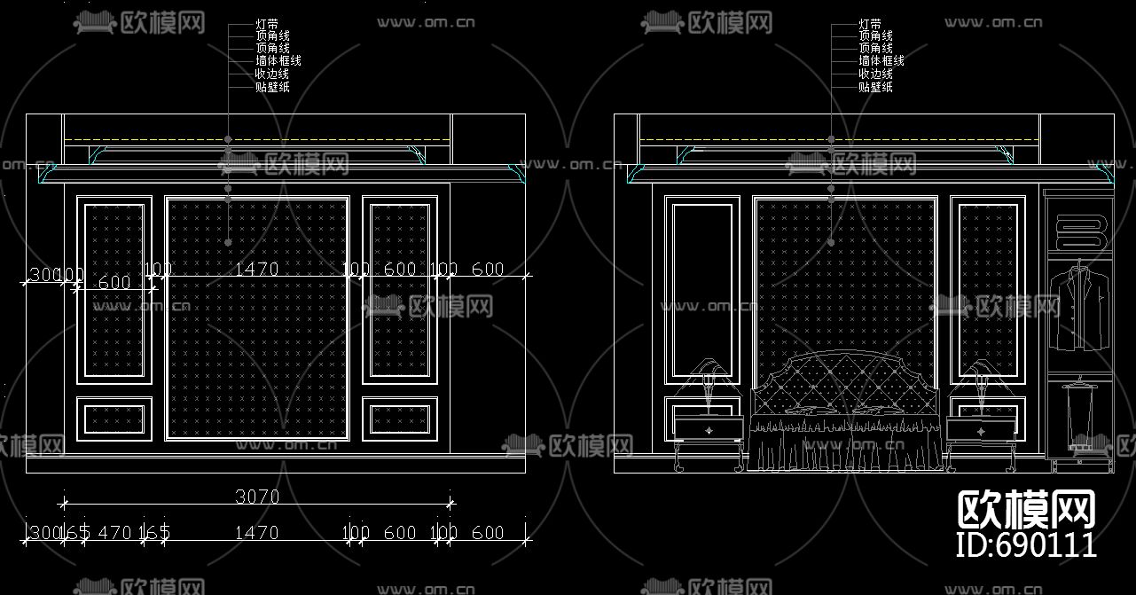 银基王朝经典欧式装修施工图下载（渲染图6）