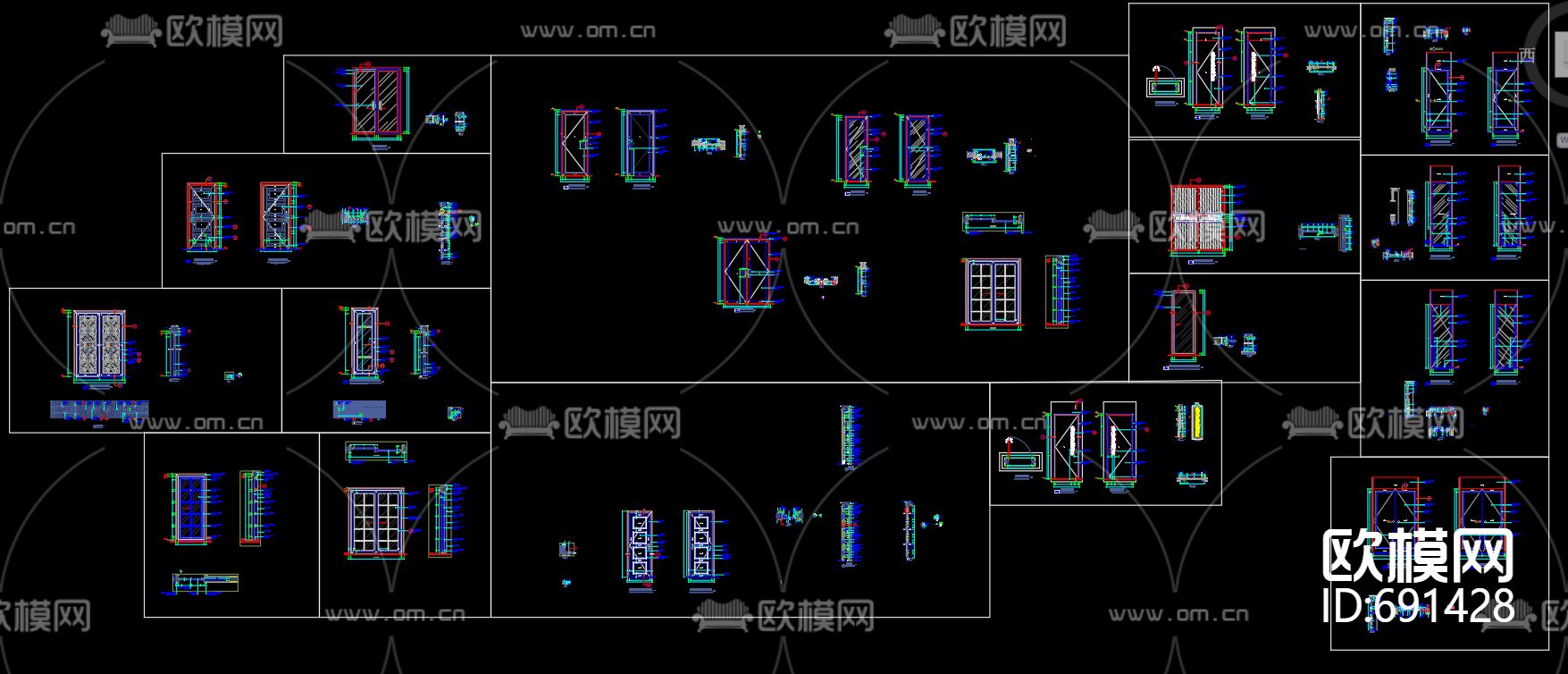 CAD门窗大样图下载