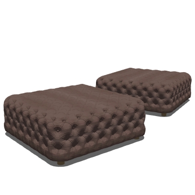  欧式布艺脚踏su模型 