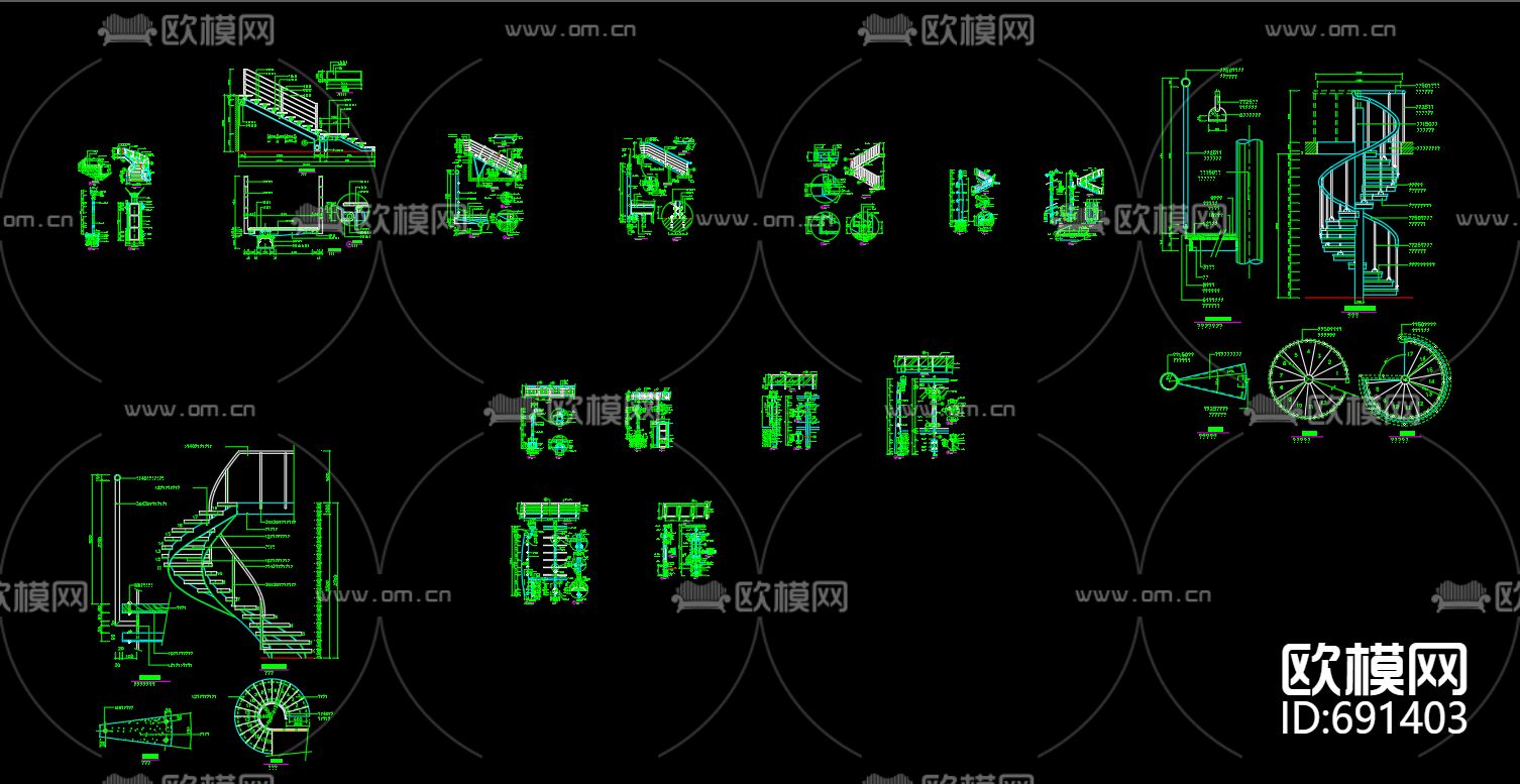CAD楼梯大样图下载