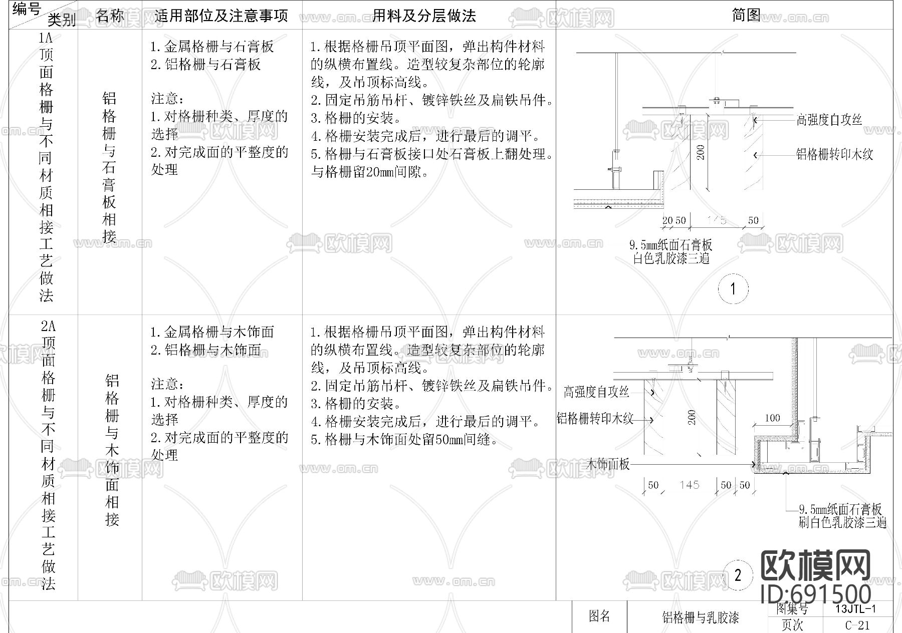 顶面通用节点大样-免费3dmax模型库-欧模网
