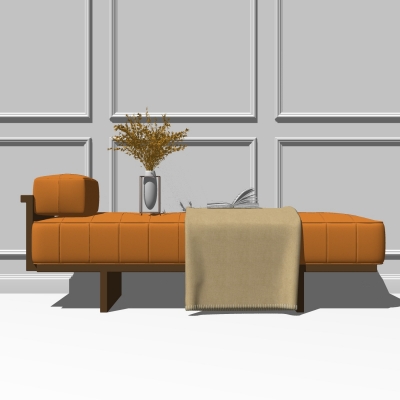  现代金属皮革脚踏su模型 