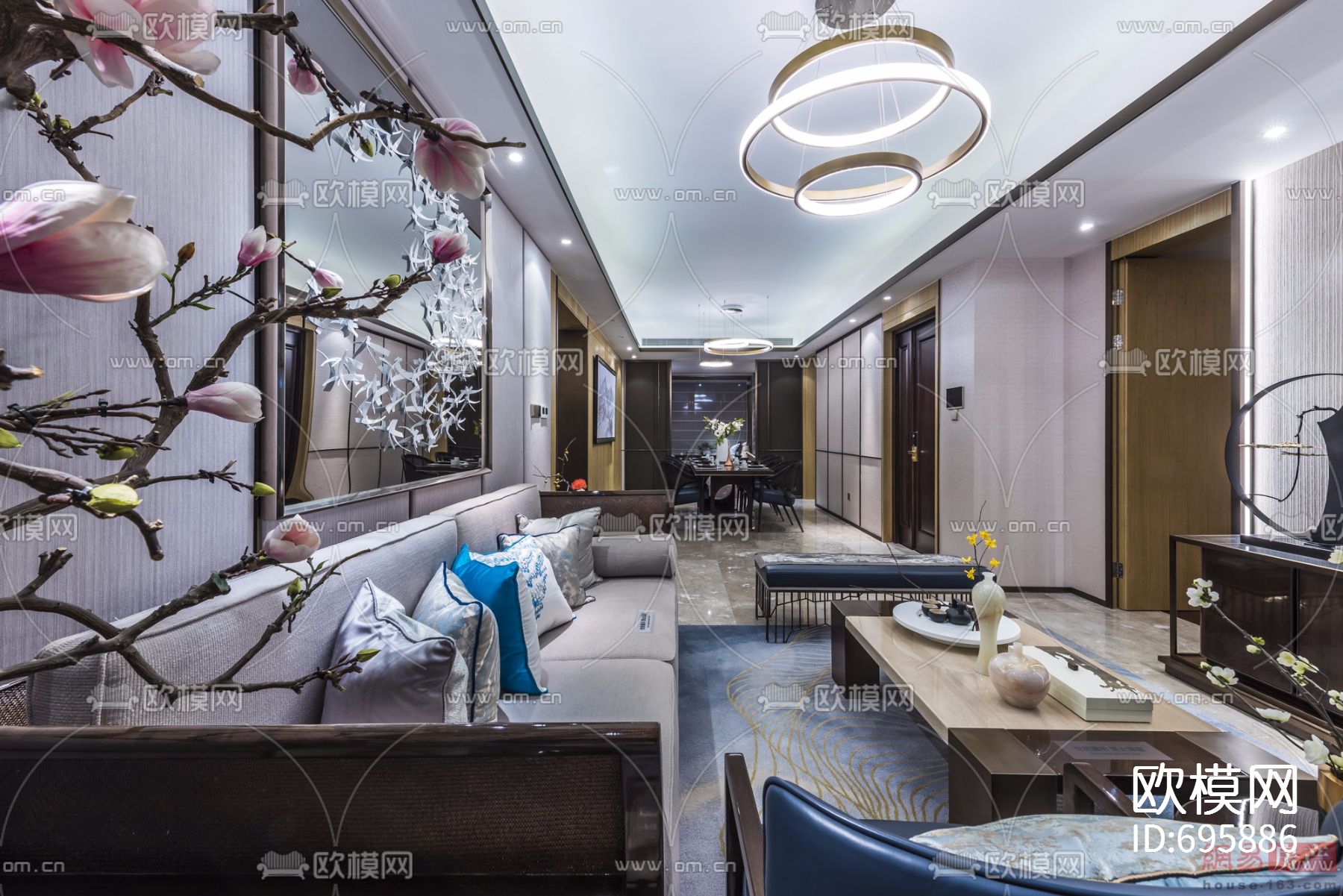 【达观设计 凌子达】上海珠江铂世·外滩界160户型下载（渲染图6）