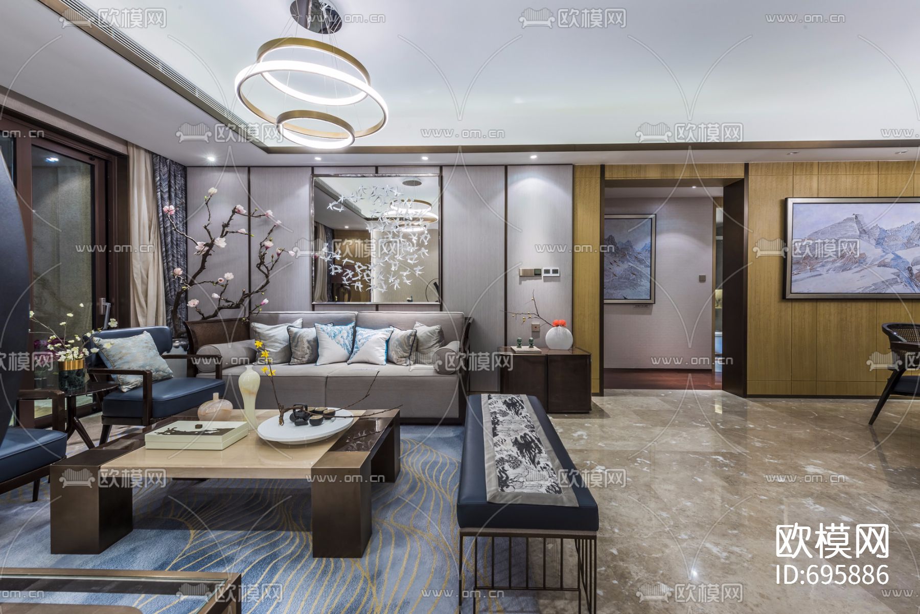 【达观设计 凌子达】上海珠江铂世·外滩界160户型下载（渲染图23）