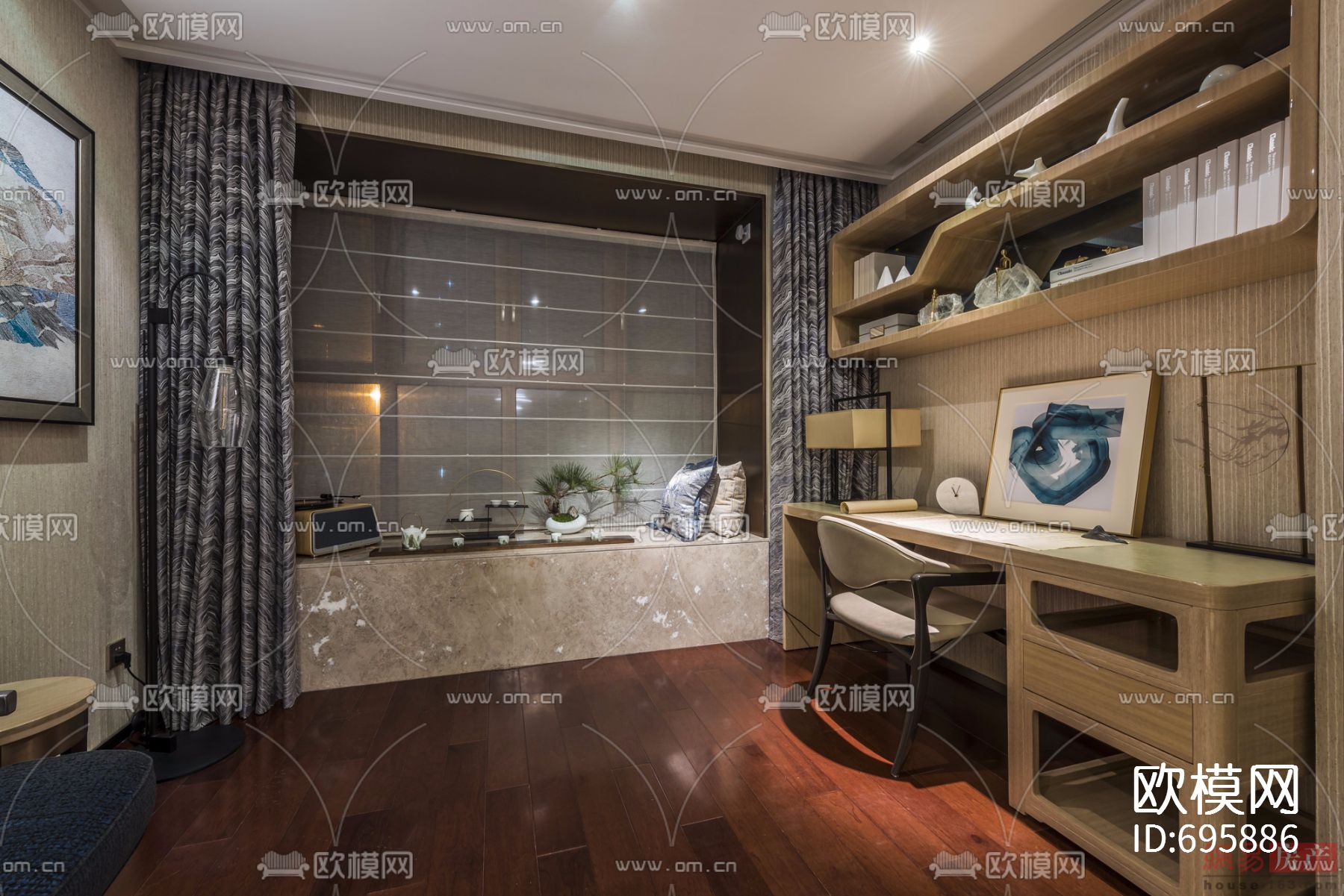 【达观设计 凌子达】上海珠江铂世·外滩界160户型下载（渲染图4）