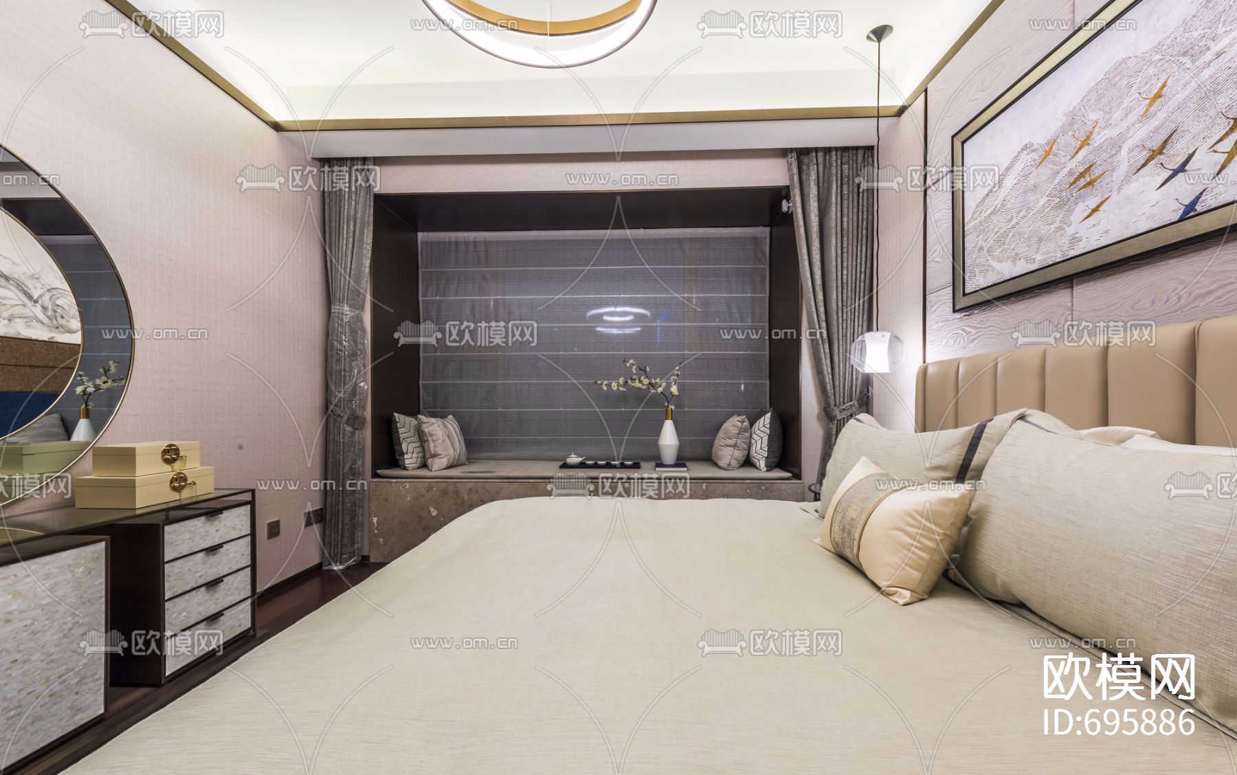 【达观设计 凌子达】上海珠江铂世·外滩界160户型下载（渲染图12）