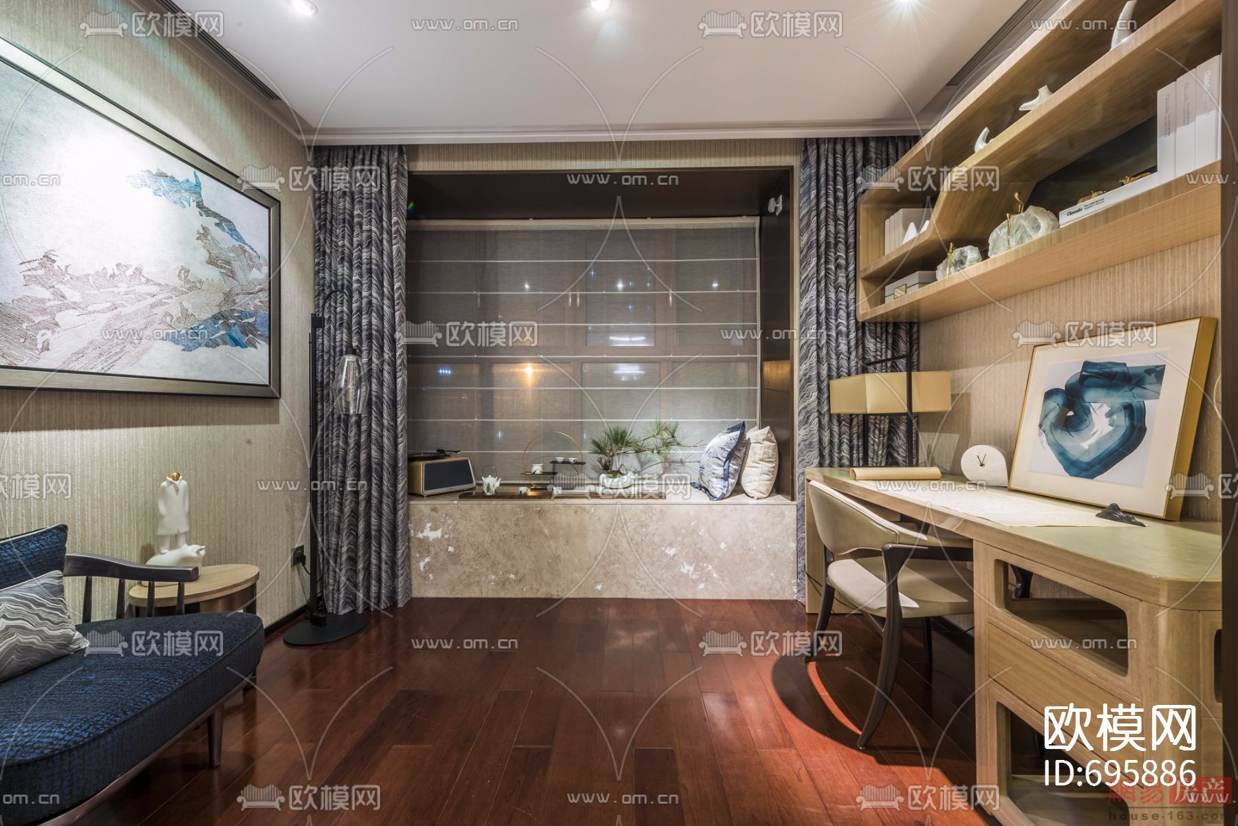 【达观设计 凌子达】上海珠江铂世·外滩界160户型下载（渲染图10）