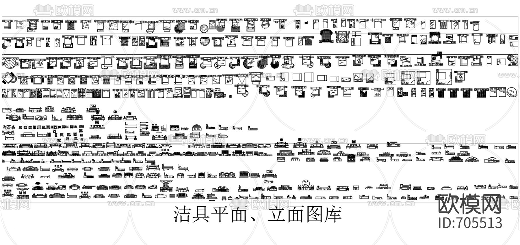 室内软装合集CAD图库下载（渲染图2）
