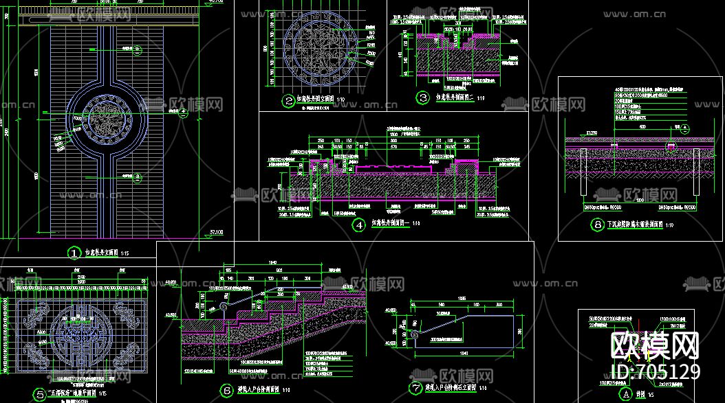中式售楼部园林全套CAD施工图下载（渲染图6）