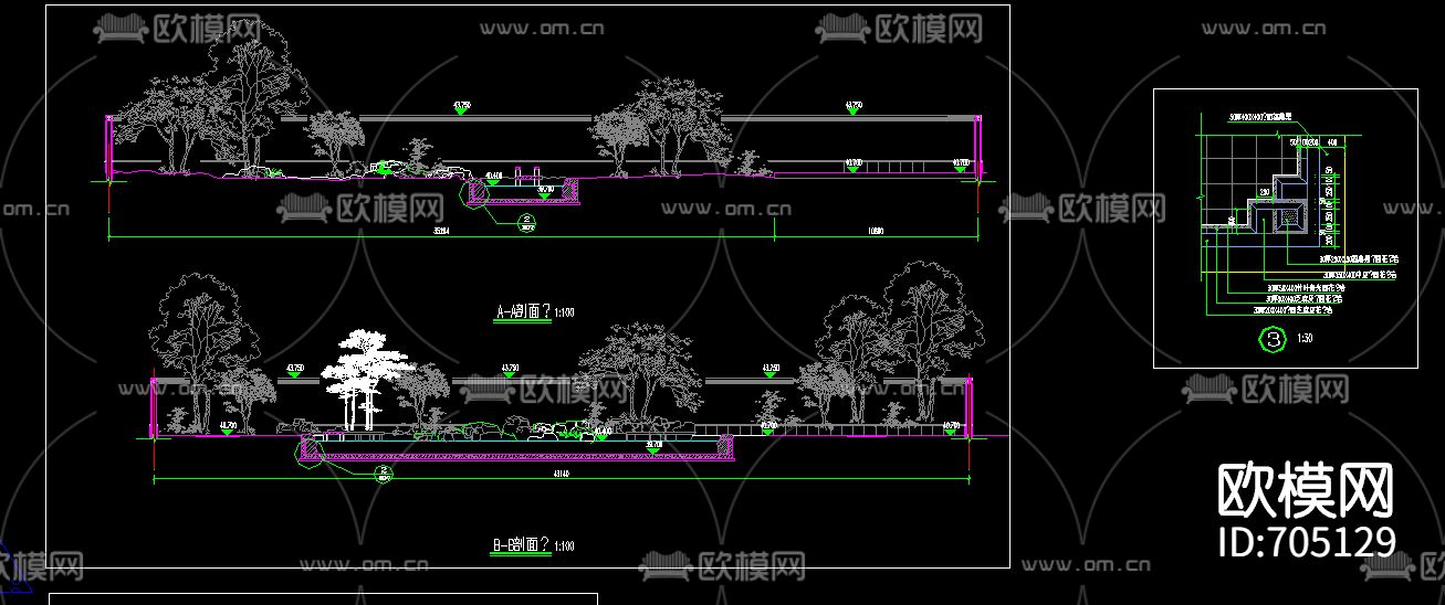 中式售楼部园林全套CAD施工图下载（渲染图3）