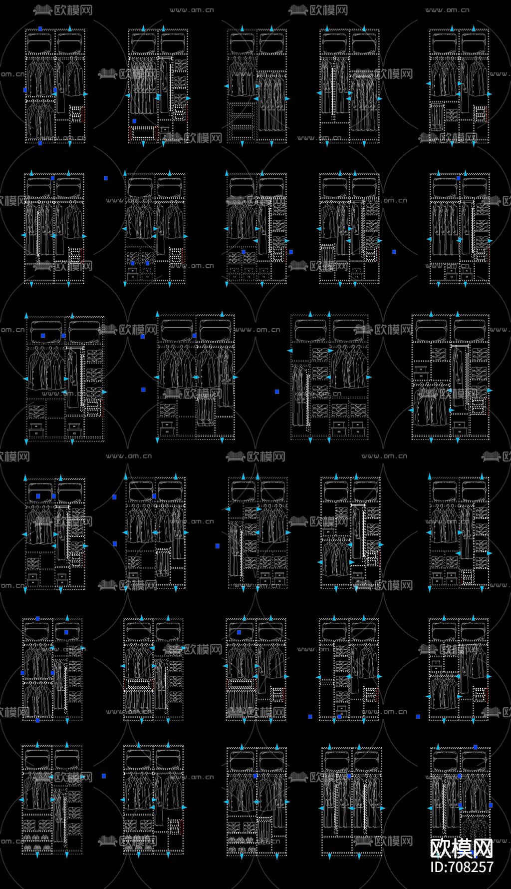 衣柜cad图库下载（渲染图5）