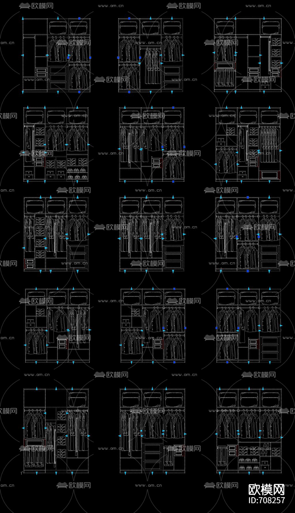 衣柜cad图库下载（渲染图6）