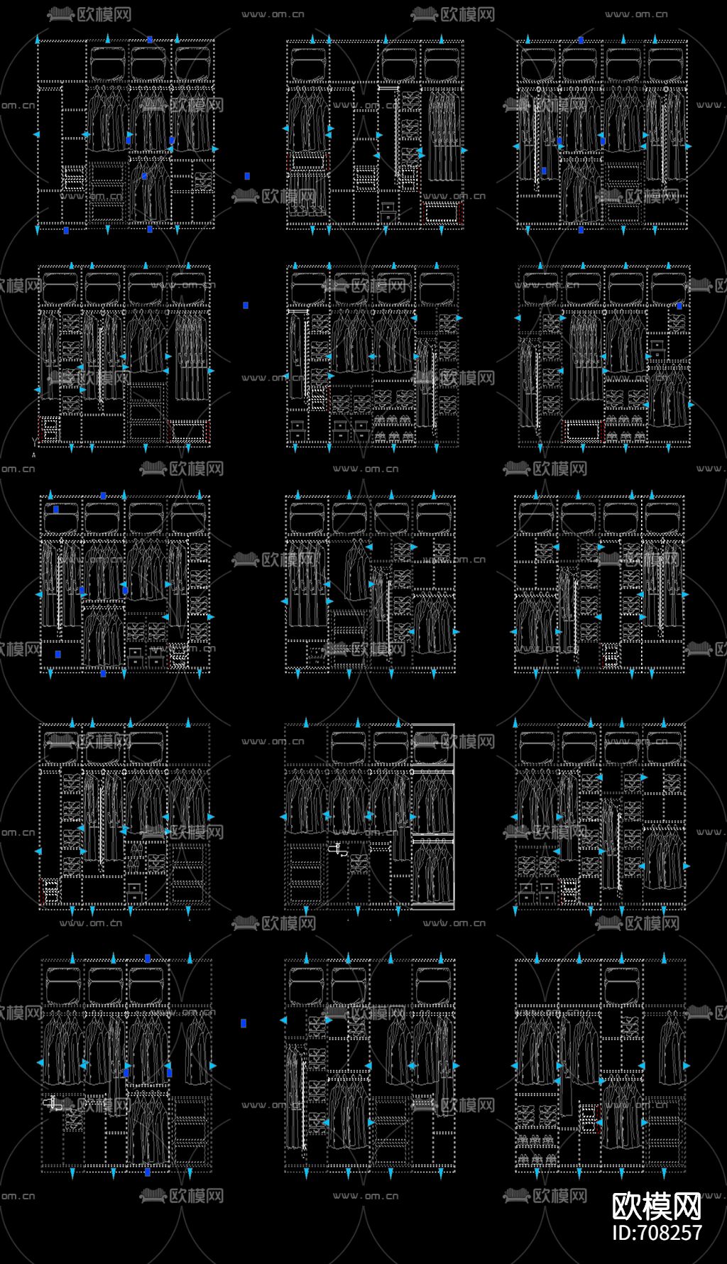 衣柜cad图库下载（渲染图4）